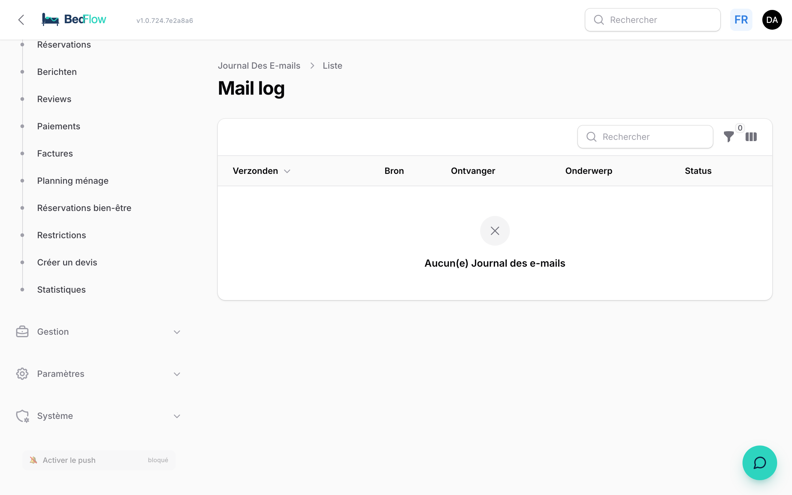 Mail log — tous les e-mails envoyés