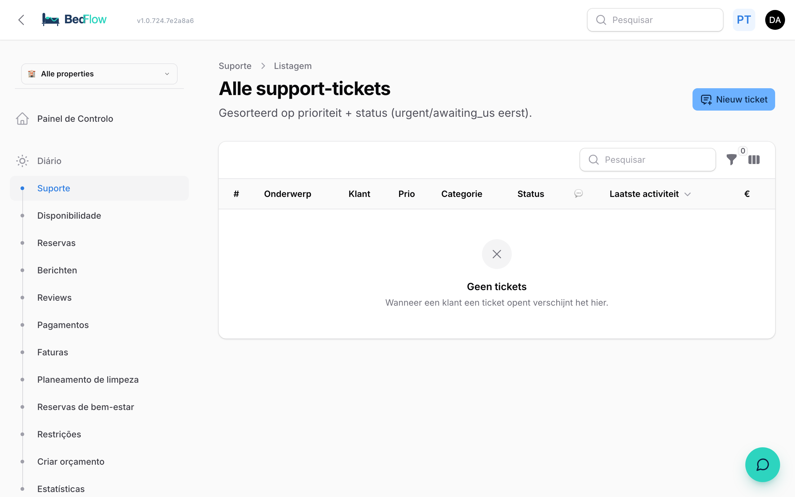 Criar um ticket